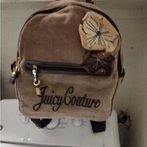 Juicy Couture Brown velour vintage backpack